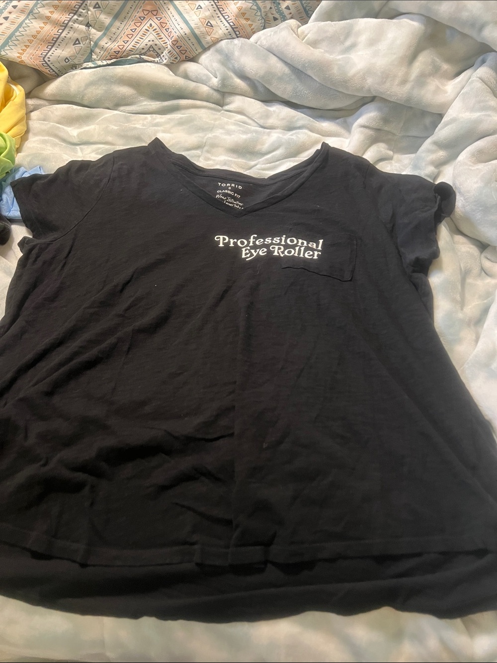 torrid Black Graphic Pocket Tee - "Professional Eye Roller"